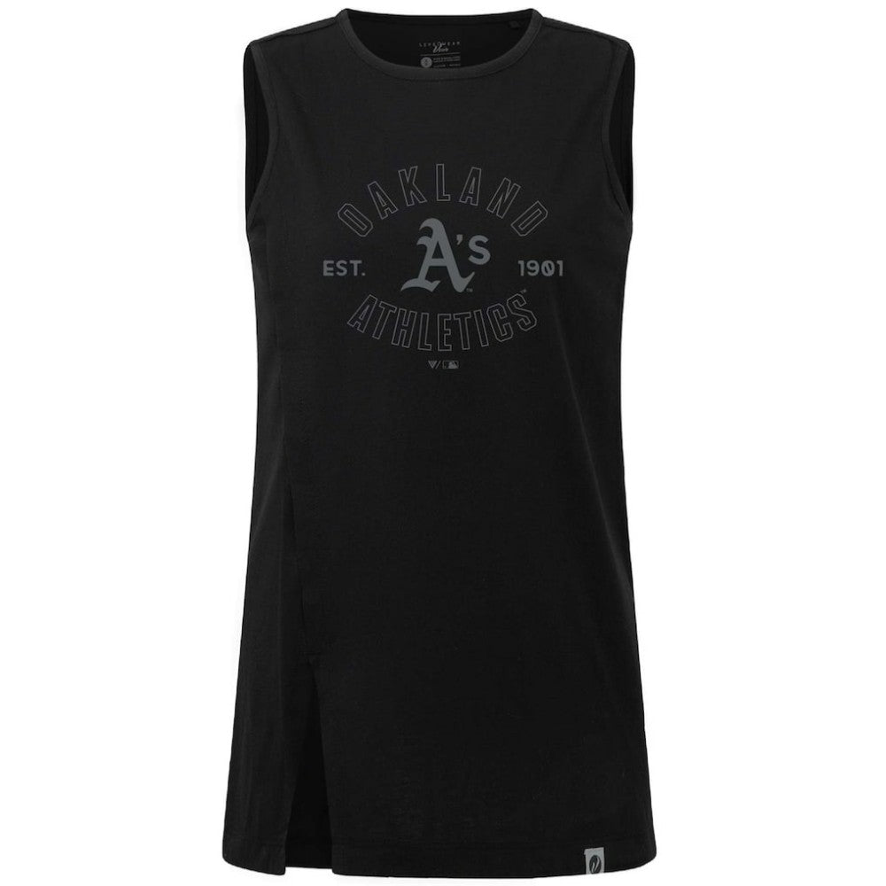 Oakland Athletics Levelwear Women's Influx Abyssal Tank Top - MLB Tanks