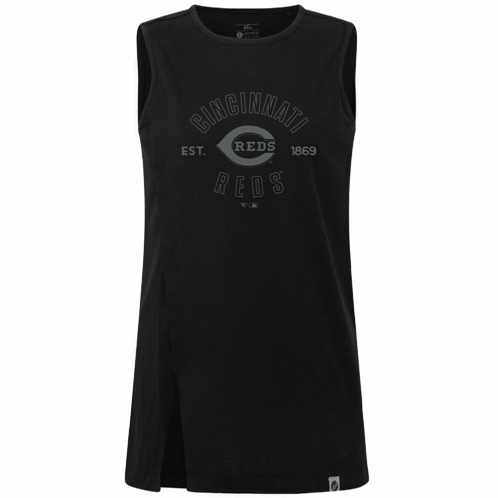 Cincinnati Reds Levelwear Women's Influx Abyssal Tank Top - MLB Tanks