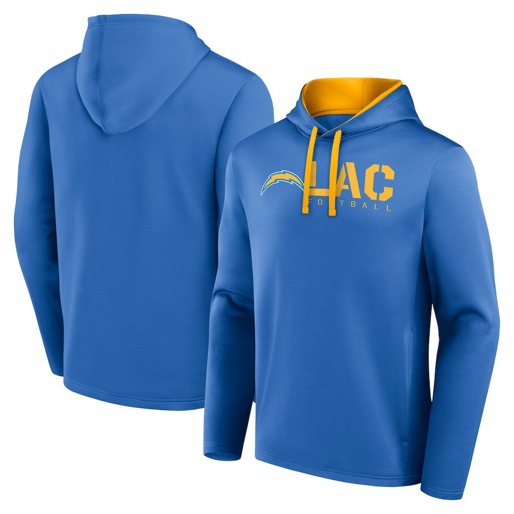 Los Angeles Chargers Logo Athletic Head Start Pullover Hoodie | NFL Outlet