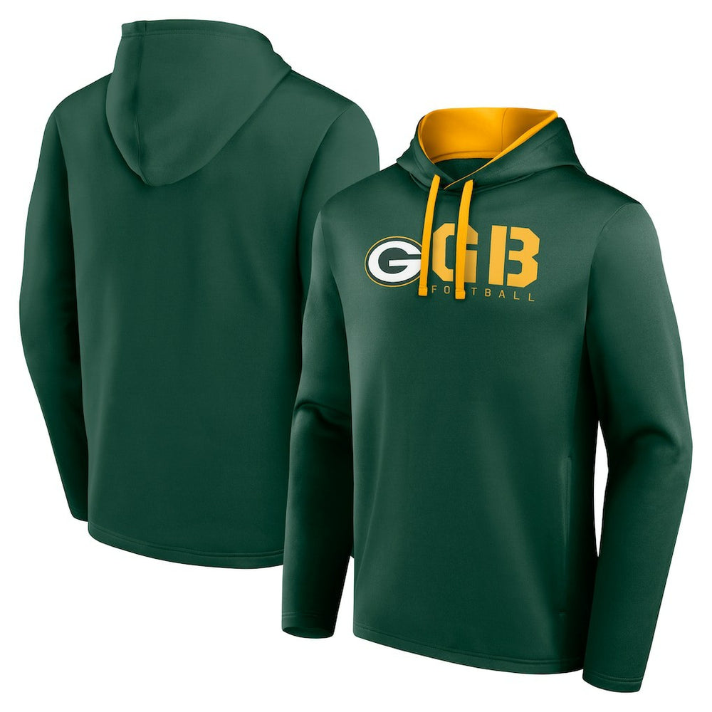 Green Bay Packers Logo Athletic Head Start Pullover Hoodie | NFL On sale