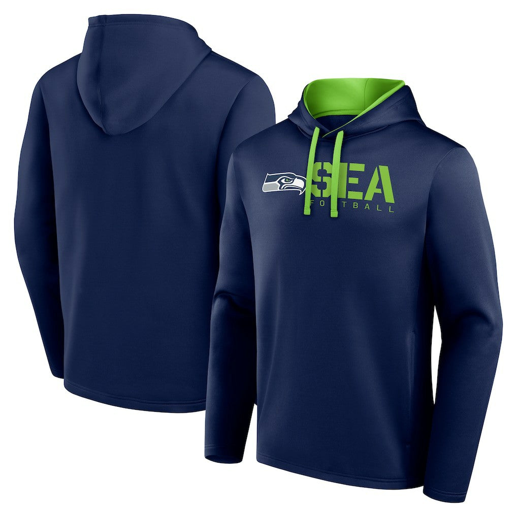 Seattle Seahawks Logo Athletic Head Start Pullover Hoodie | NFL New