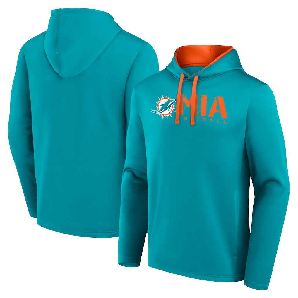 Miami Dolphins Logo Athletic Head Start Pullover Hoodie | NFL Hot