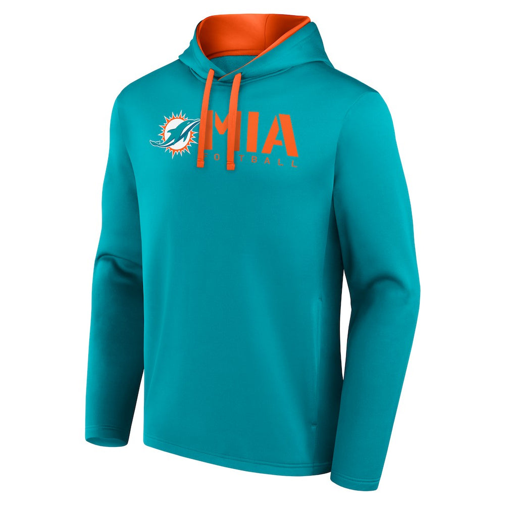 Miami Dolphins Logo Athletic Head Start Pullover Hoodie | NFL Hot