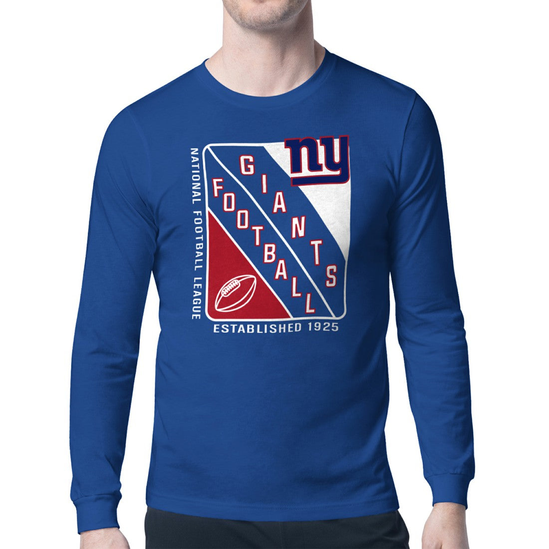 New York Giants Starter Shield Logo Long Sleeve T-Shirt | NFL Discount