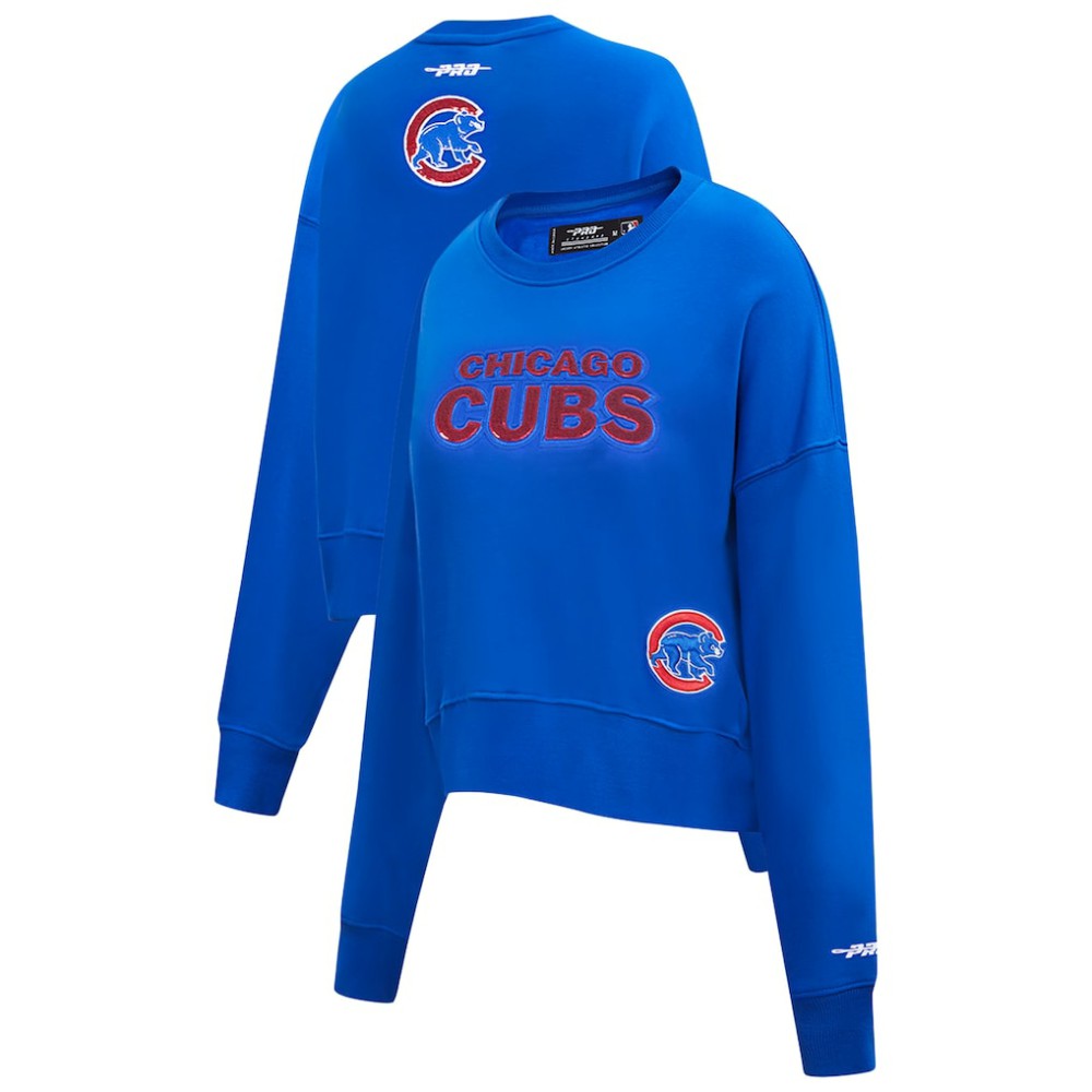 Chicago Cubs Pro Standard Women's Game Day Classics Crewneck Pullover Sweatshirt - MLB Pullover