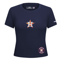 Houston Astros Pro Standard Women's Game Day Classics Baby Doll Cropped T-Shirt - MLB T-shirts