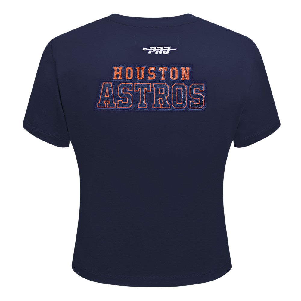 Houston Astros Pro Standard Women's Game Day Classics Baby Doll Cropped T-Shirt - MLB T-shirts