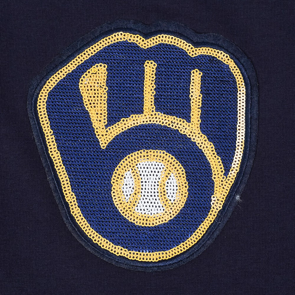 Milwaukee Brewers Pro Standard Women's Game Day Classics Baby Doll Cropped T-Shirt - MLB T-shirts