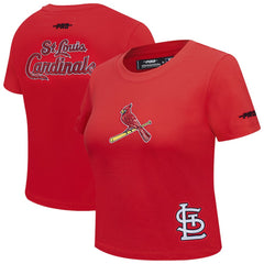 St. Louis Cardinals Pro Standard Women's Game Day Classics Baby Doll Cropped T-Shirt - MLB T-shirts
