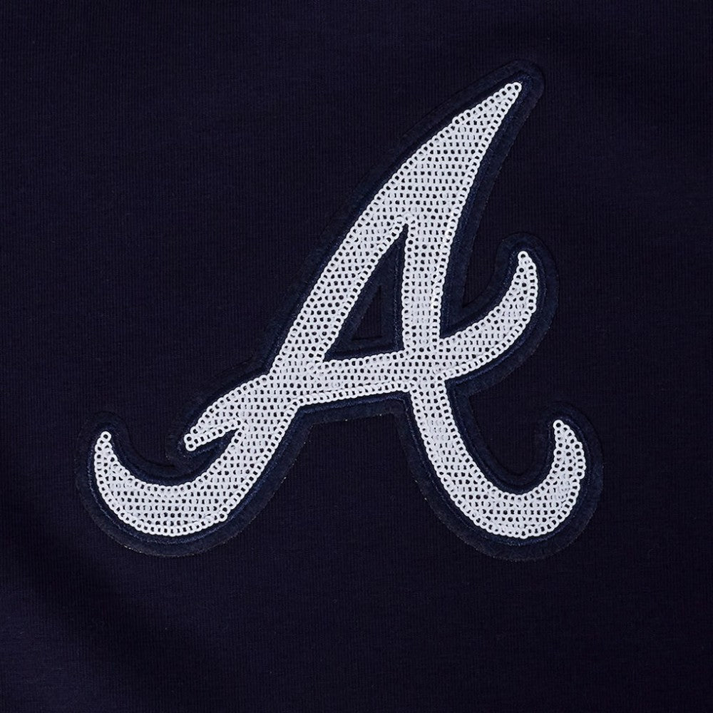 Atlanta Braves Pro Standard Women's Game Day Classics Baby Doll Cropped T-Shirt - MLB T-shirts