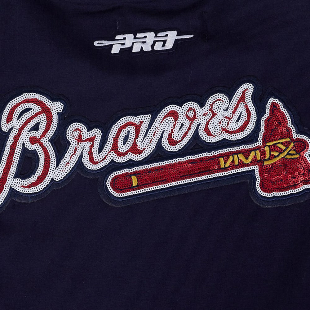 Atlanta Braves Pro Standard Women's Game Day Classics Baby Doll Cropped T-Shirt - MLB T-shirts