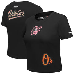 Baltimore Orioles Pro Standard Women's Game Day Classics Baby Doll Cropped T-Shirt - MLB T-shirts