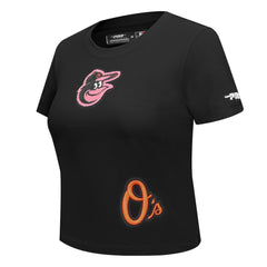 Baltimore Orioles Pro Standard Women's Game Day Classics Baby Doll Cropped T-Shirt - MLB T-shirts