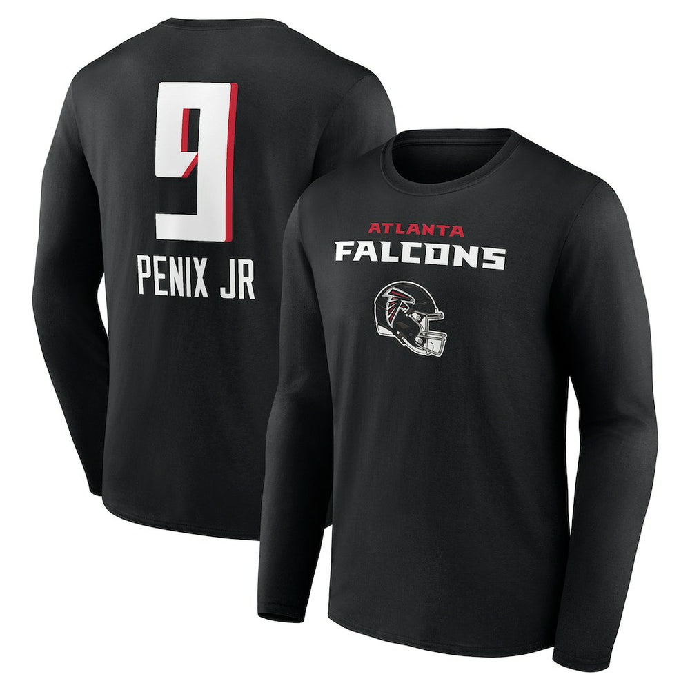 Atlanta Falcons Michael Penix Jr.  Name & Number Team Wordmark Long Sleeve T-Shirt | NFL On sale