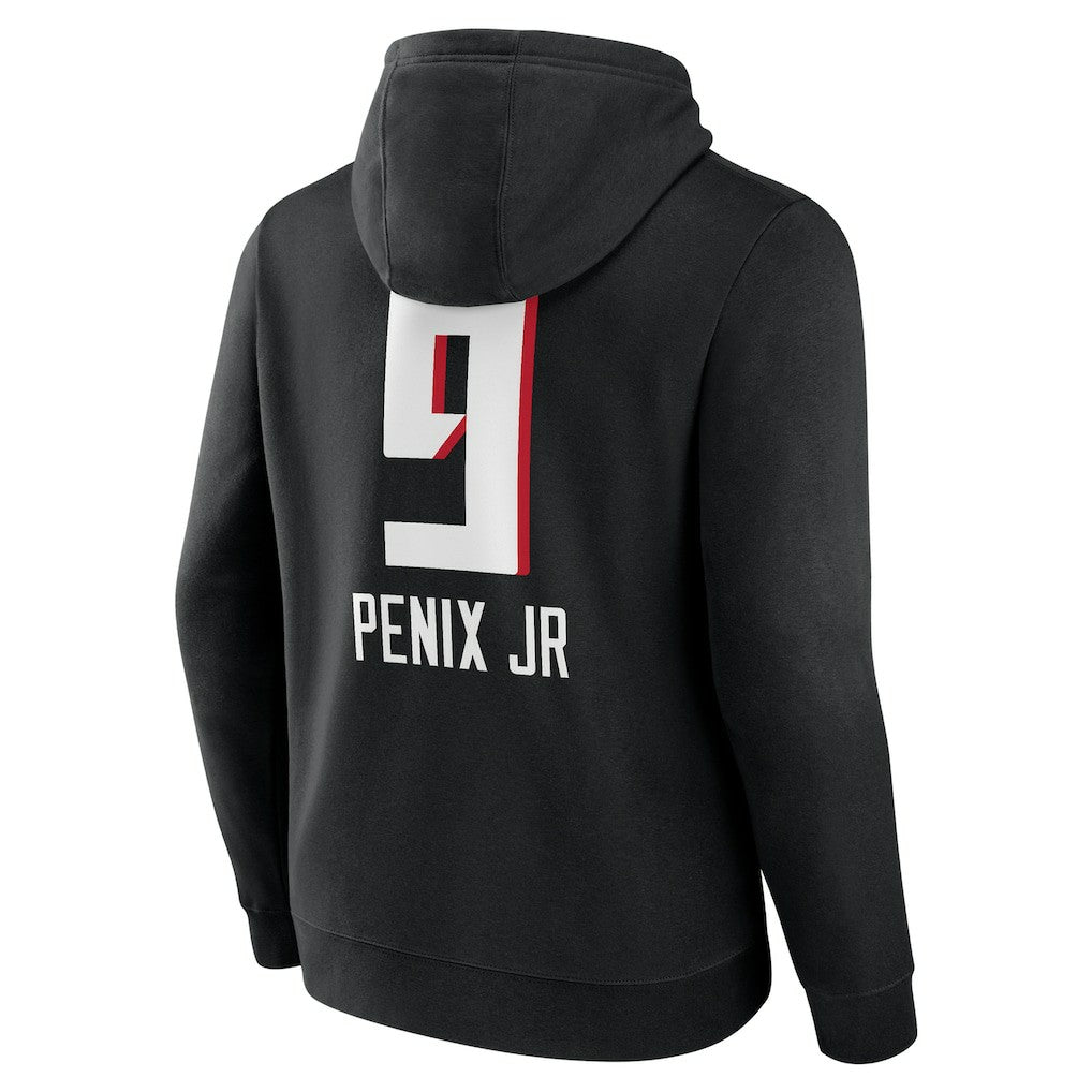 Atlanta Falcons Michael Penix Jr.  Name & Number Team Wordmark Pullover Hoodie | NFL Sale