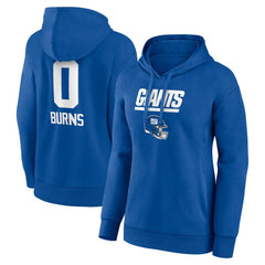 New York Giants Brian Burns  Women's Name & Number Team Wordmark Pullover Hoodie | NFL New