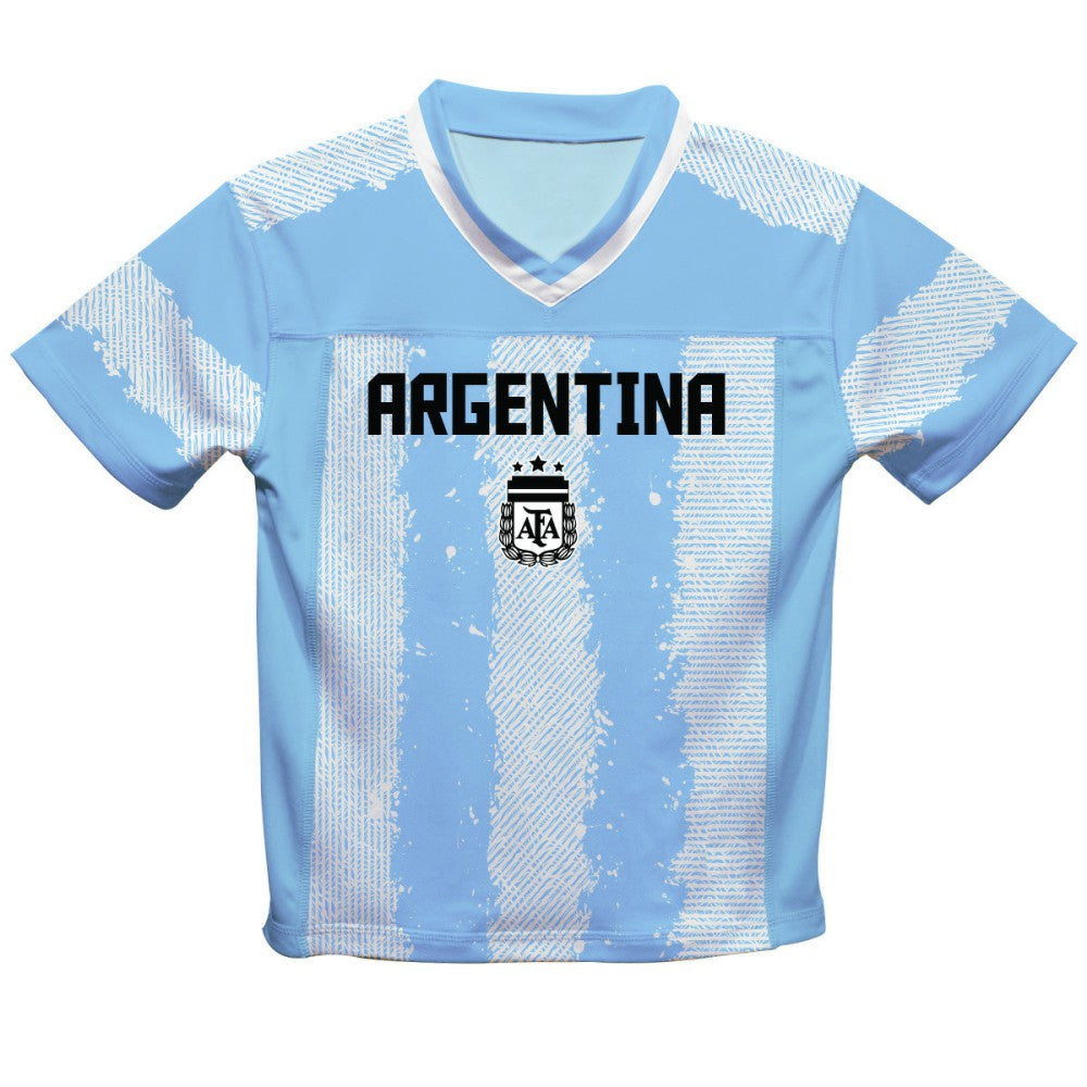 Lionel Messi Argentina National Team Vive La Fete  Football Jersey for sale - Light Blue