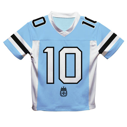Lionel Messi Argentina National Team Vive La Fete  Football Jersey for sale - Light Blue