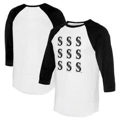 Seattle Mariners Tiny Turnip Women's Logo Grid 3/4 Sleeve Raglan T-Shirt - MLB T-shirts