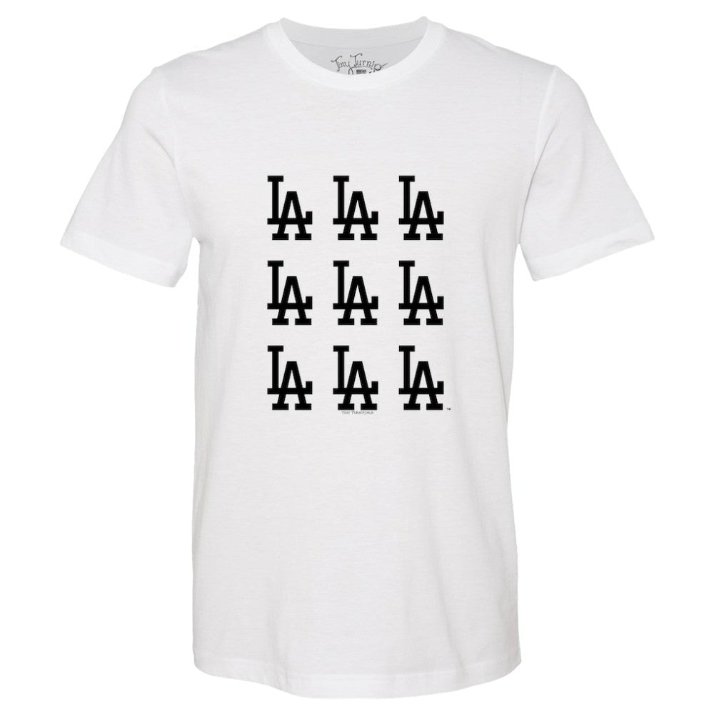Los Angeles Dodgers Tiny Turnip Women's Logo Grid T-Shirt - MLB T-shirts