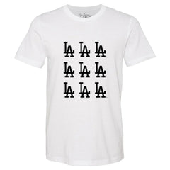 Los Angeles Dodgers Tiny Turnip Women's Logo Grid T-Shirt - MLB T-shirts