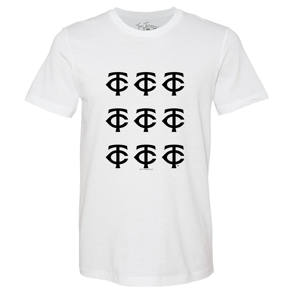 Minnesota Twins Tiny Turnip Women's Logo Grid T-Shirt - MLB T-shirts