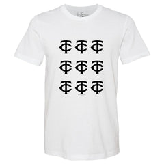 Minnesota Twins Tiny Turnip Women's Logo Grid T-Shirt - MLB T-shirts