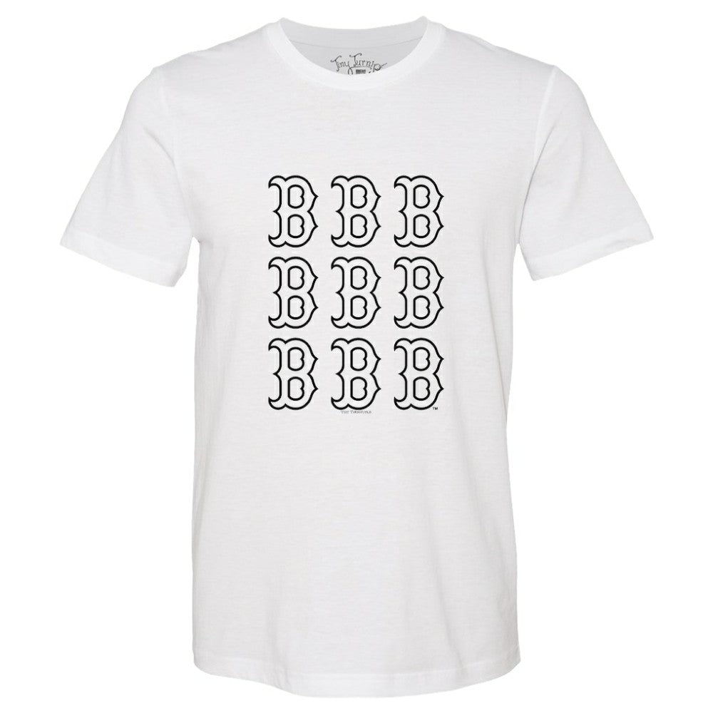 Boston Red Sox Tiny Turnip Women's Logo Grid T-Shirt - MLB T-shirts