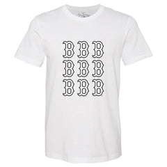 Boston Red Sox Tiny Turnip Women's Logo Grid T-Shirt - MLB T-shirts