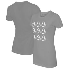 Baltimore Orioles Tiny Turnip Women's Logo Grid  T-Shirt - MLB T-shirts