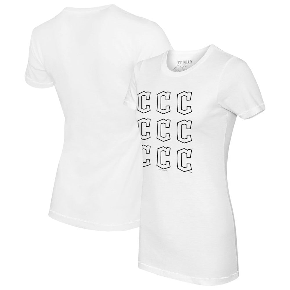 Cleveland Guardians Tiny Turnip Women's Logo Grid T-Shirt - MLB T-shirts