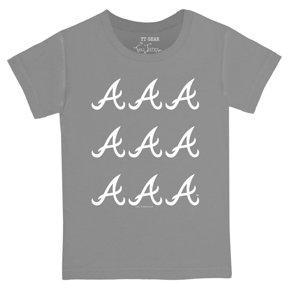 Atlanta Braves Tiny Turnip Youth Logo Grid  T-Shirt - MLB T-shirts