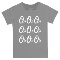 Baltimore Orioles Tiny Turnip Youth Logo Grid  T-Shirt - MLB T-shirts