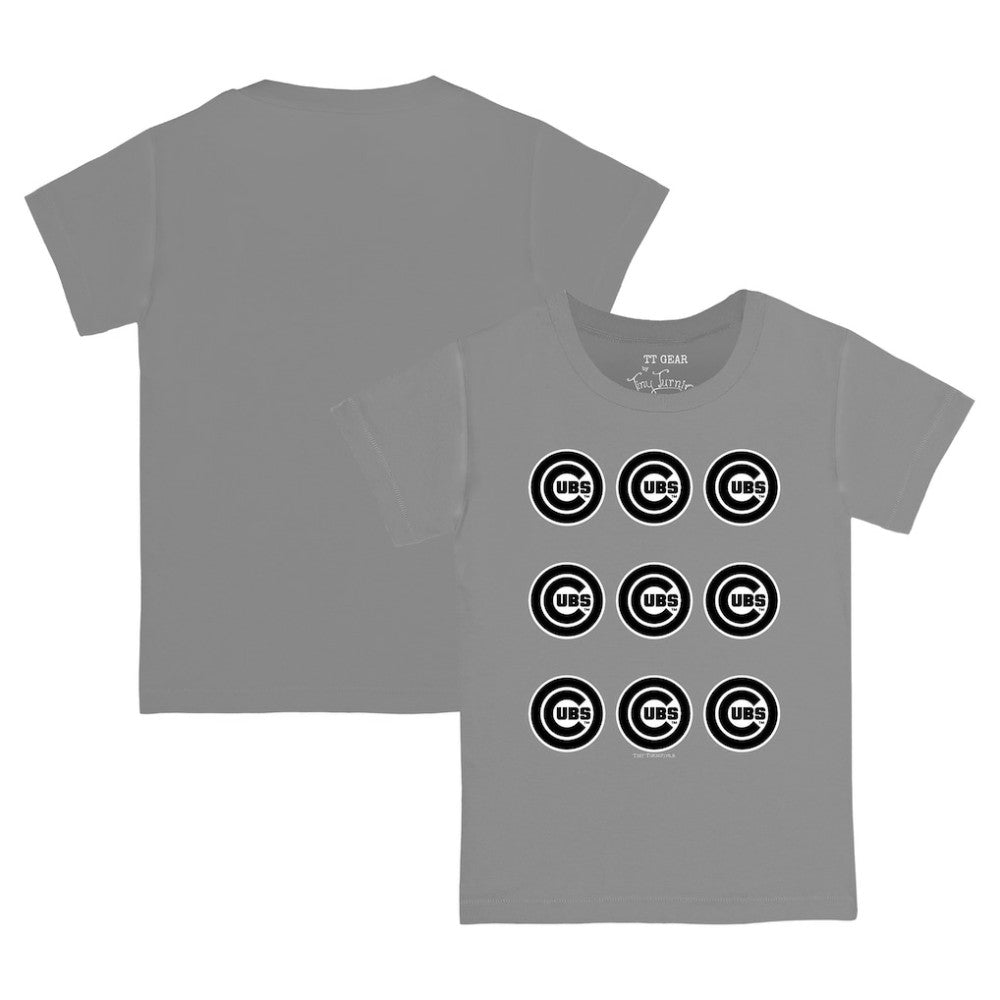Chicago Cubs Tiny Turnip Youth Logo Grid  T-Shirt - MLB T-shirts