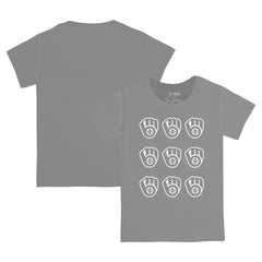 Milwaukee Brewers Tiny Turnip Youth Logo Grid  T-Shirt - MLB T-shirts