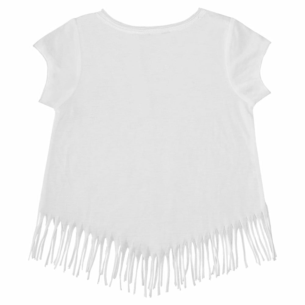 San Diego Padres Tiny Turnip Girls Youth Logo Grid Fringe T-Shirt - MLB T-shirts