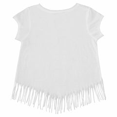 San Diego Padres Tiny Turnip Girls Youth Logo Grid Fringe T-Shirt - MLB T-shirts