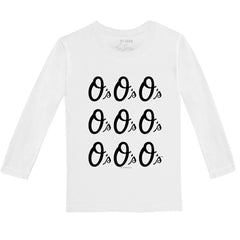 Baltimore Orioles Tiny Turnip Youth Logo Grid Long Sleeve T-Shirt - MLB T-shirts