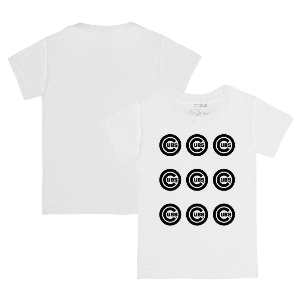 Chicago Cubs Tiny Turnip Youth Logo Grid T-Shirt - MLB T-shirts