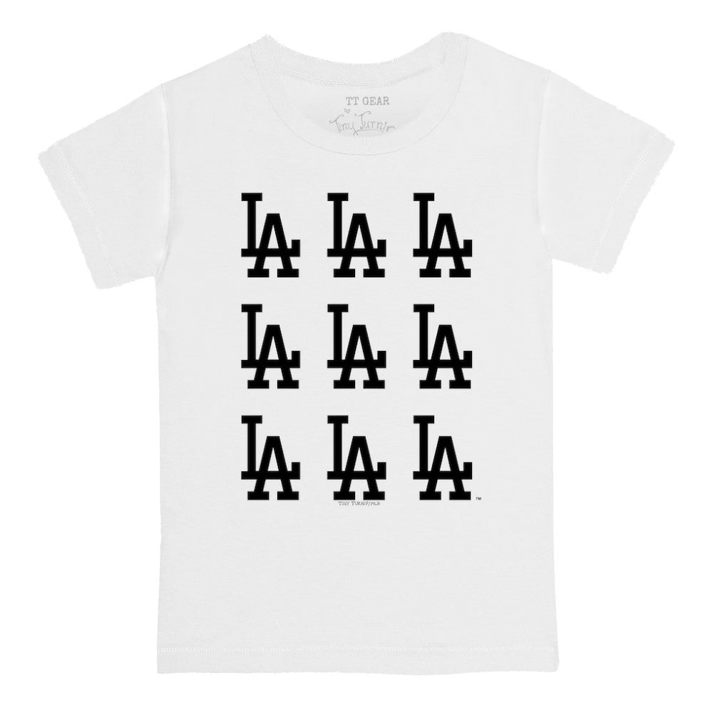 Los Angeles Dodgers Tiny Turnip Youth Logo Grid T-Shirt - MLB T-shirts