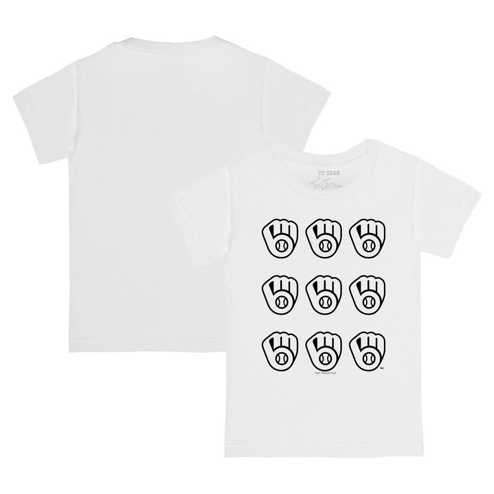 Milwaukee Brewers Tiny Turnip Youth Logo Grid T-Shirt - MLB T-shirts