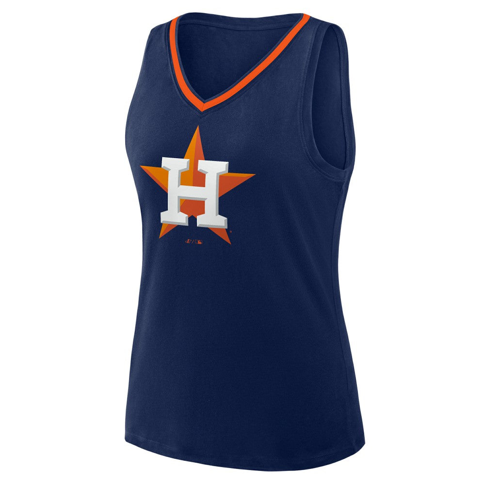 Houston Astros Women's Plus Sized Stellar Win V-Neck Tank Top - MLB Tanks