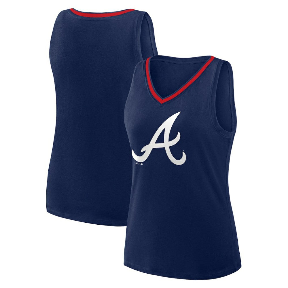 Atlanta Braves Women's Plus Sized Stellar Win V-Neck Tank Top - MLB Tanks