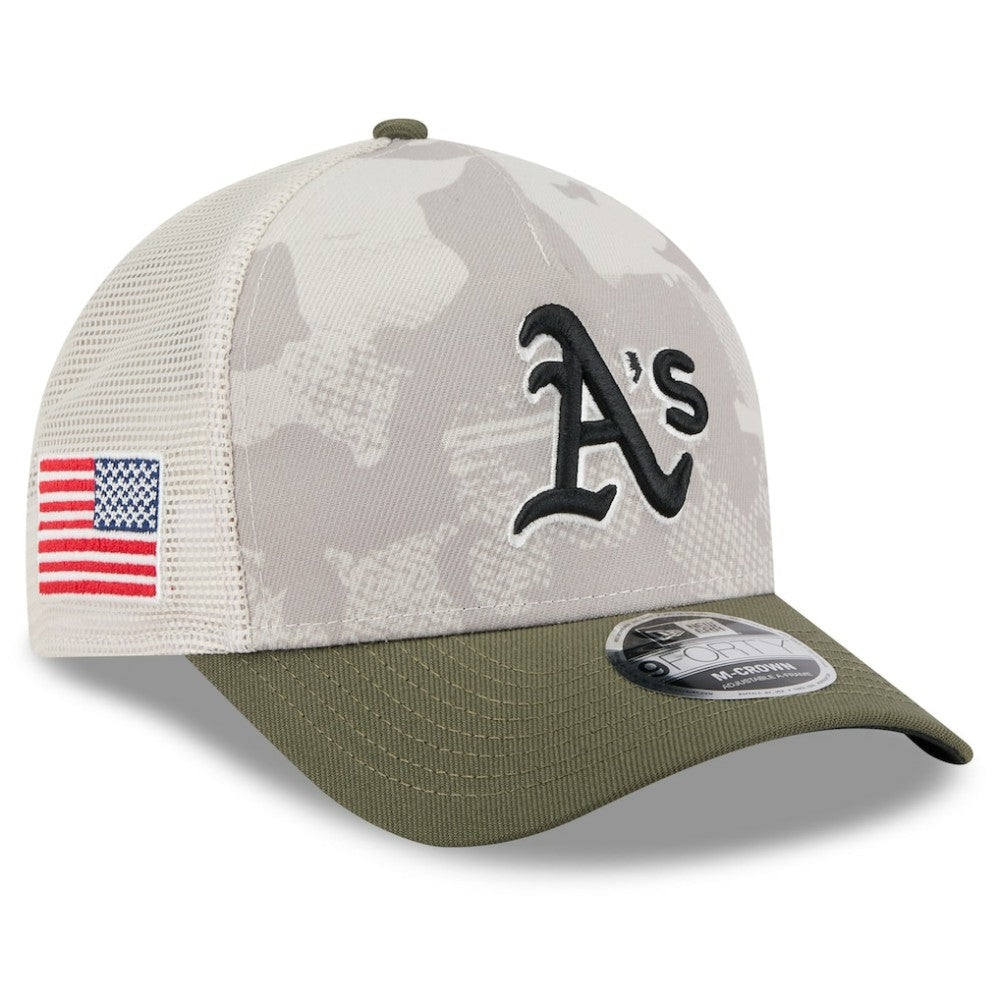Athletics New Era 2025 Armed Forces Day 9FORTY M-Crown A-Frame Adjustable Hat - MLB Hats