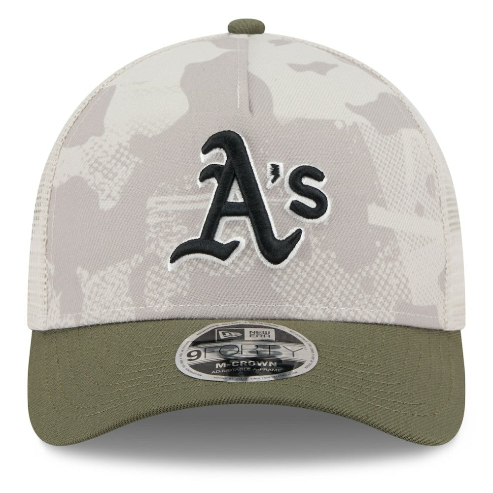 Athletics New Era 2025 Armed Forces Day 9FORTY M-Crown A-Frame Adjustable Hat - MLB Hats