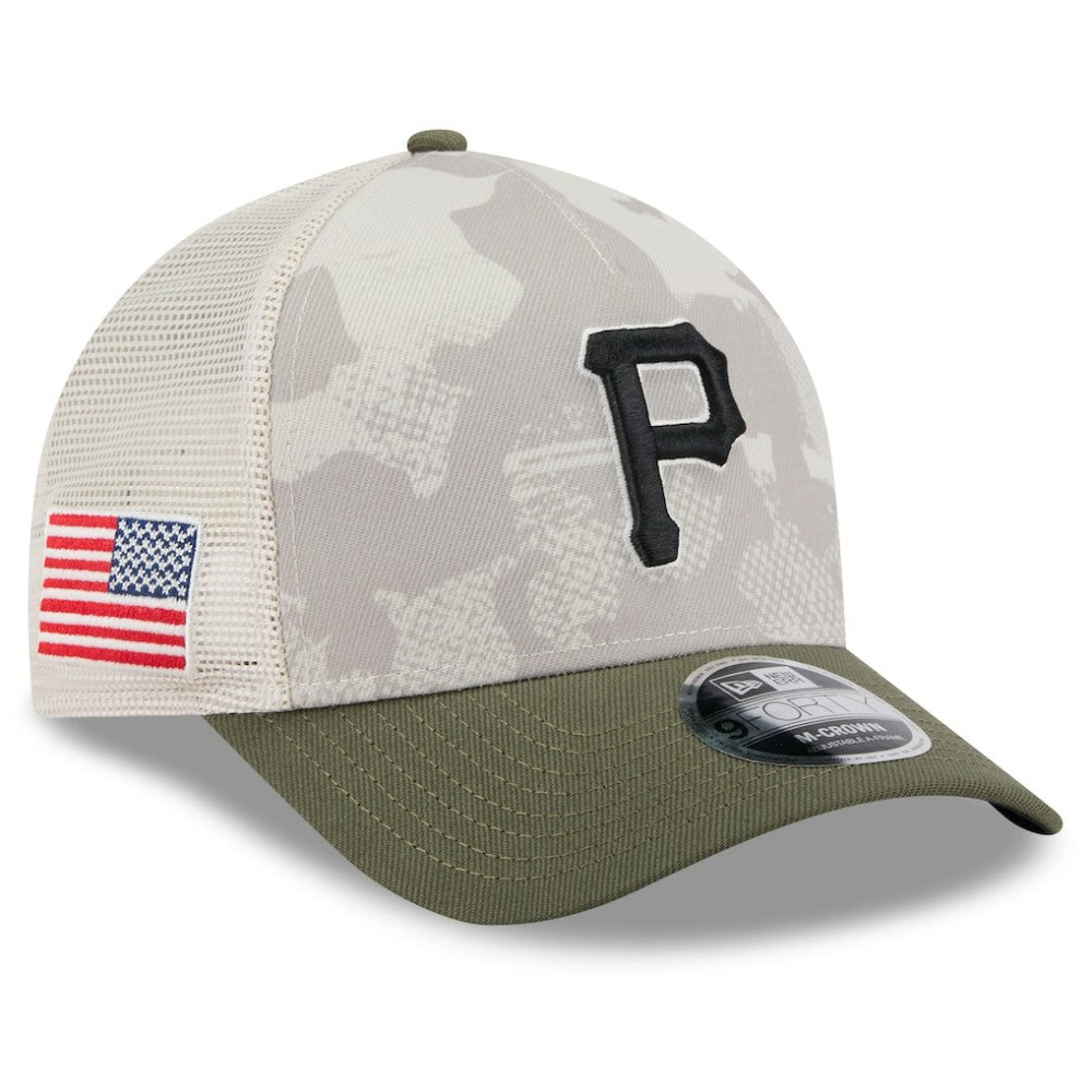 Pittsburgh Pirates New Era 2025 Armed Forces Day 9FORTY M-Crown A-Frame Adjustable Hat - MLB Hats