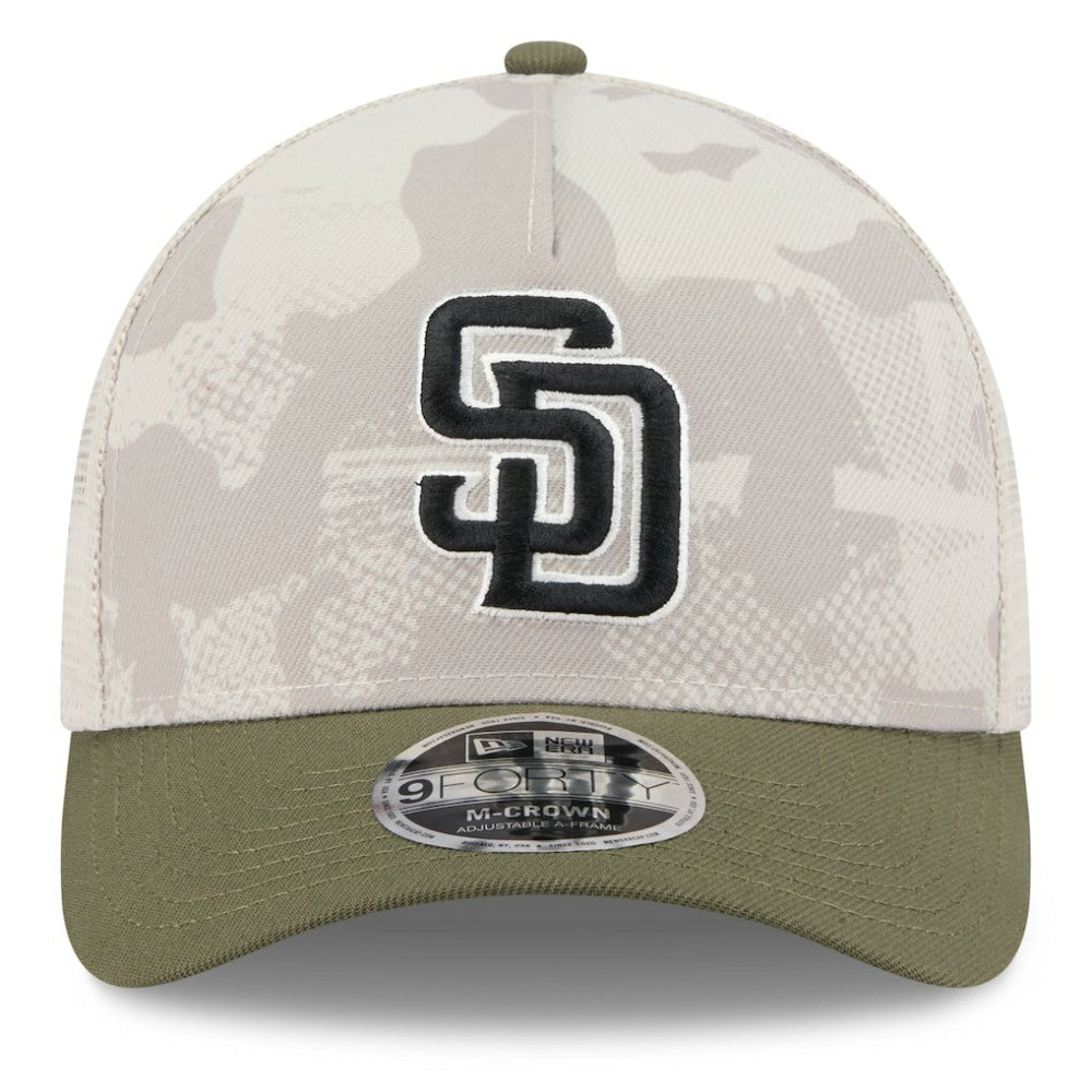 San Diego Padres New Era 2025 Armed Forces Day 9FORTY M-Crown A-Frame Adjustable Hat - MLB Hats