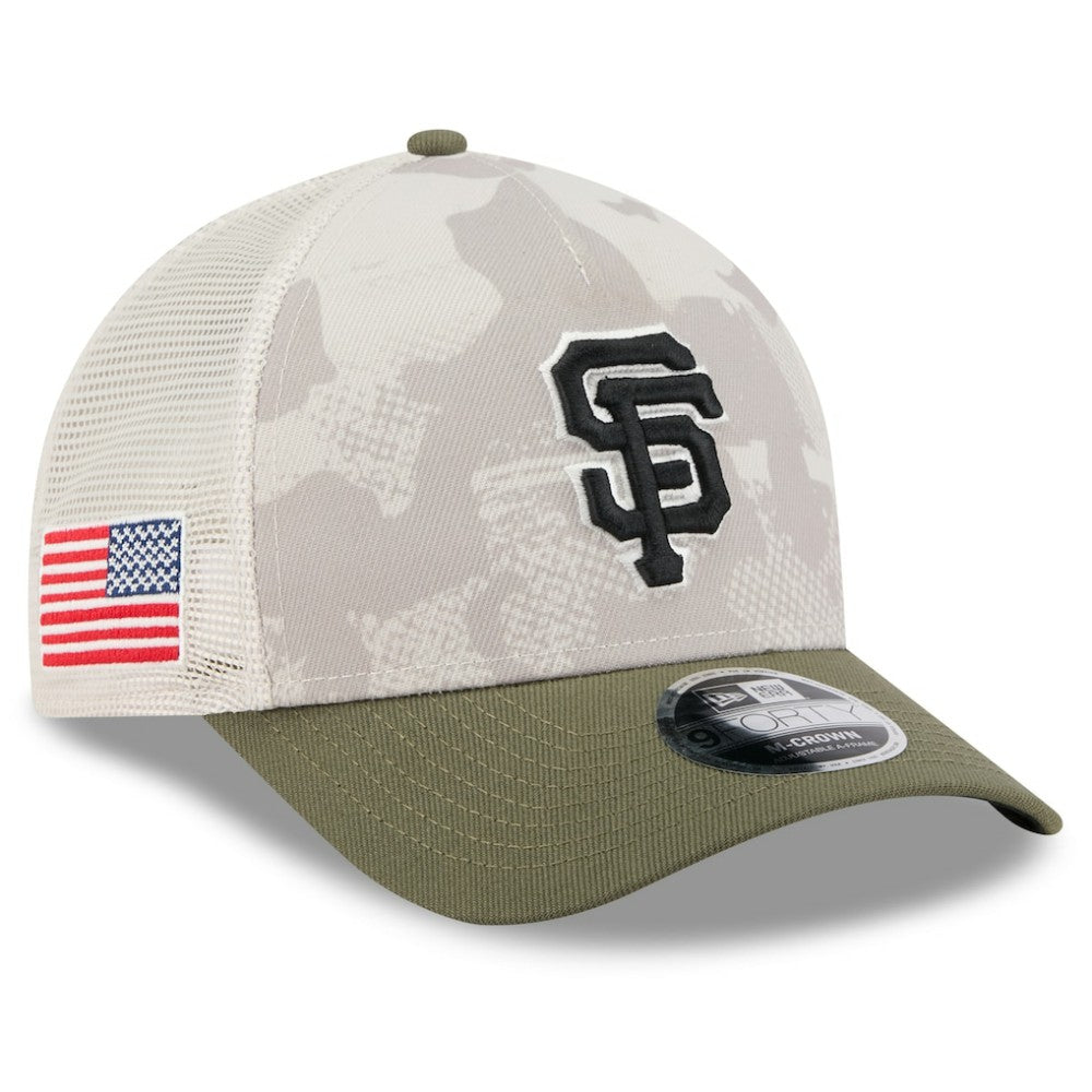 San Francisco Giants New Era 2025 Armed Forces Day 9FORTY M-Crown A-Frame Adjustable Hat - MLB Hats