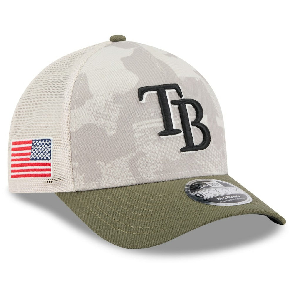 Tampa Bay Rays New Era 2025 Armed Forces Day 9FORTY M-Crown A-Frame Adjustable Hat - MLB Hats
