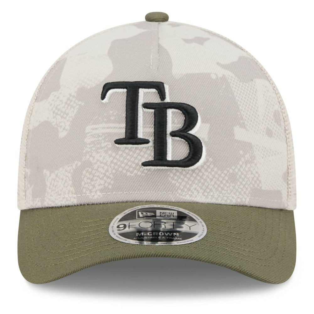 Tampa Bay Rays New Era 2025 Armed Forces Day 9FORTY M-Crown A-Frame Adjustable Hat - MLB Hats